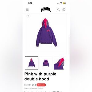 Pink and blue hmbl double hood